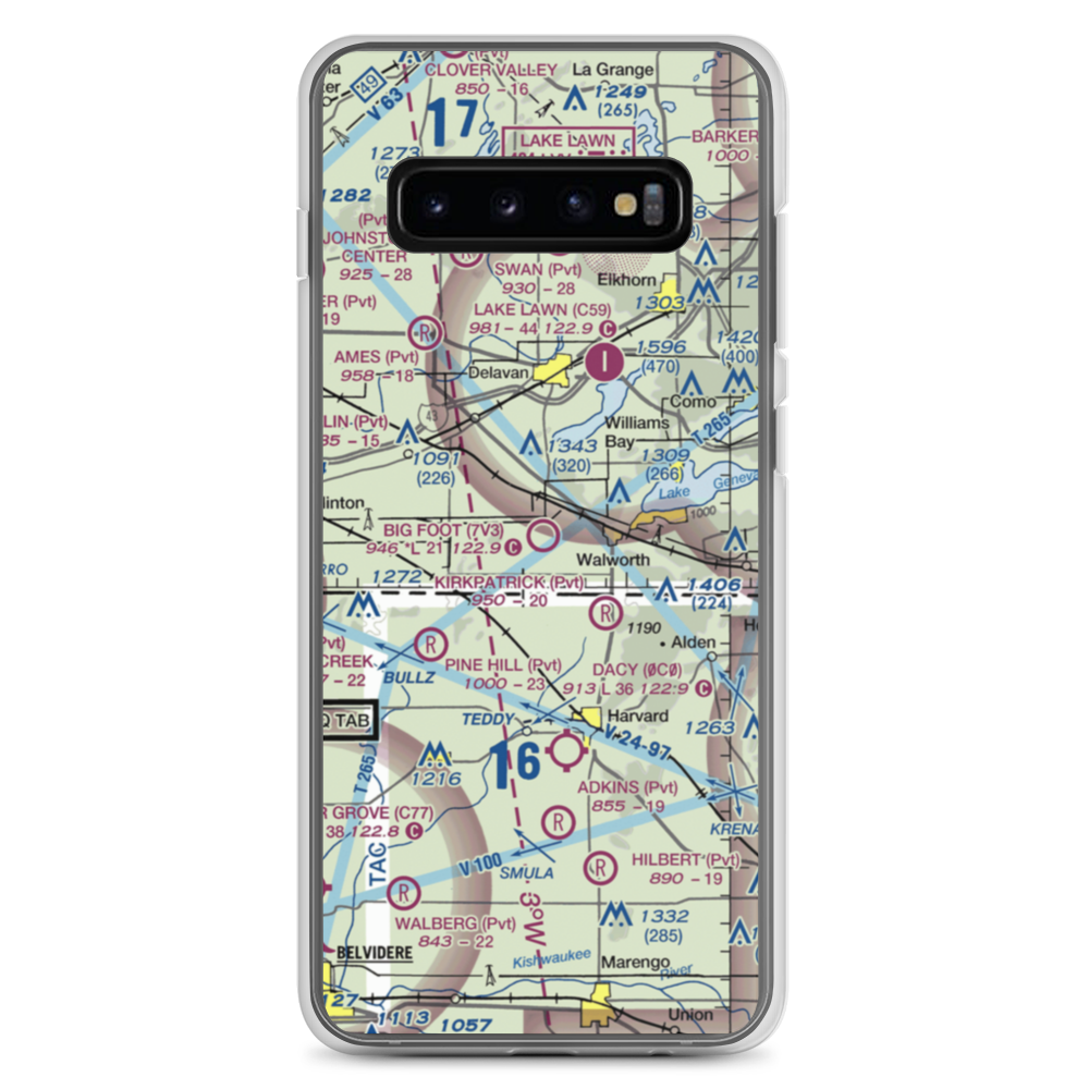 Big Foot Airfield (7V3) VFR Sectional Samsung Case Samsung Galaxy S10+ model shown