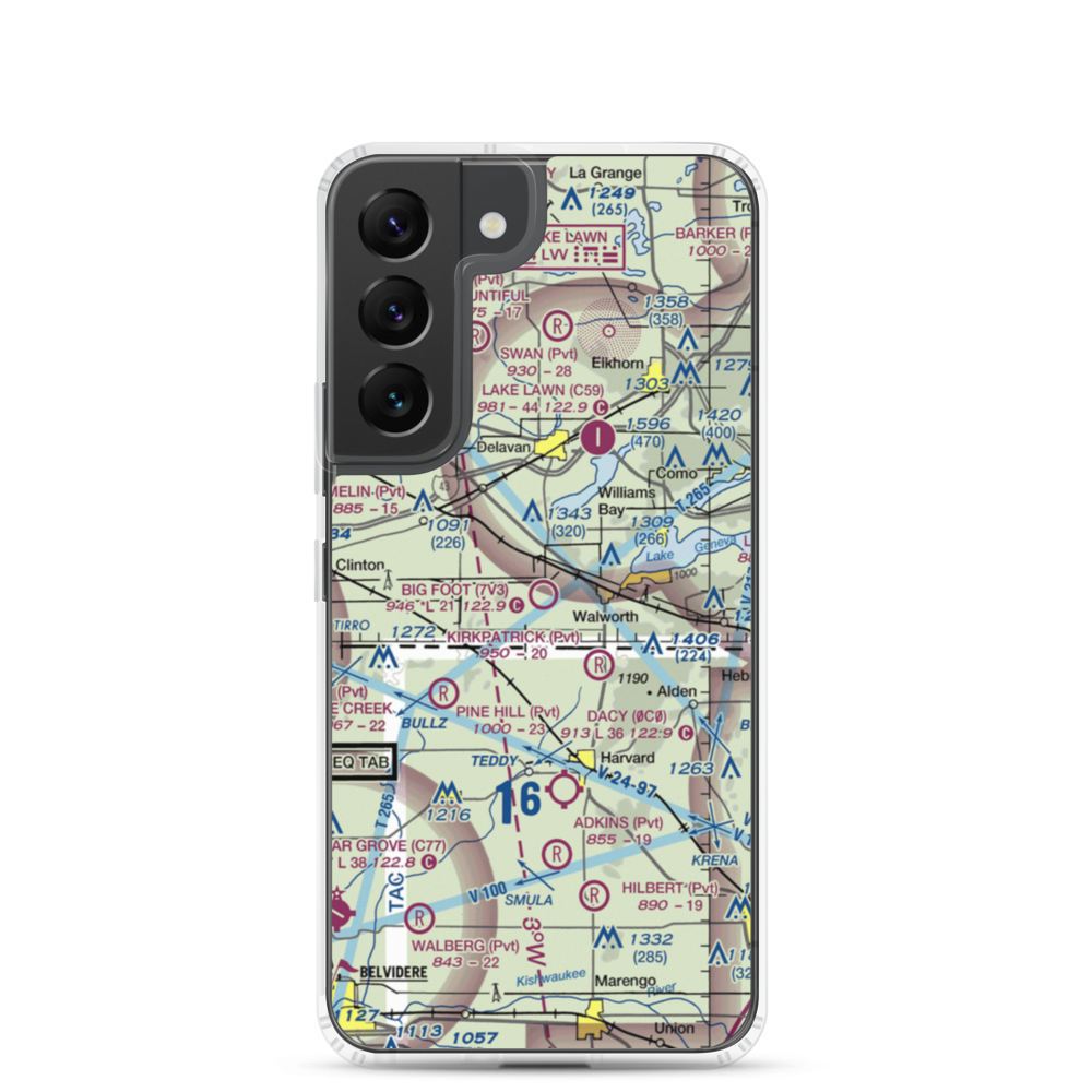 Big Foot Airfield (7V3) VFR Sectional Samsung Case Samsung Galaxy S22 model shown