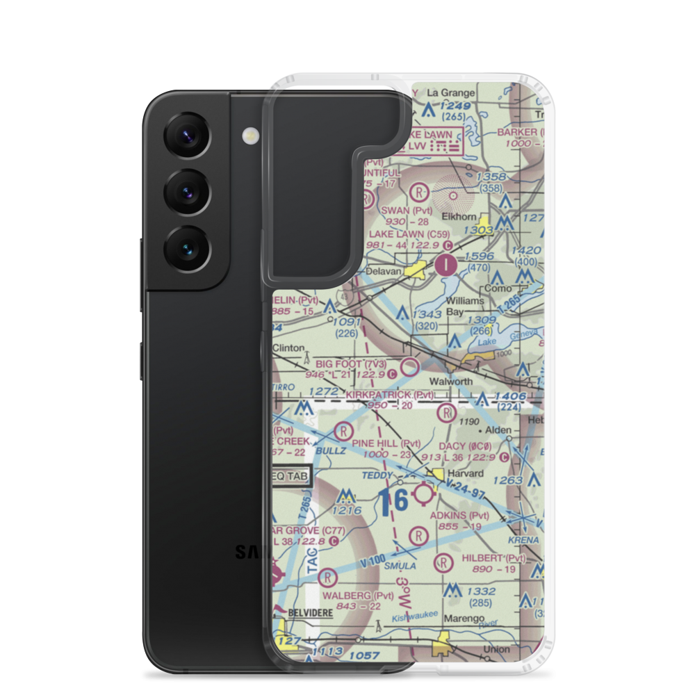 Big Foot Airfield (7V3) VFR Sectional Samsung Case Samsung Galaxy S22 model shown
