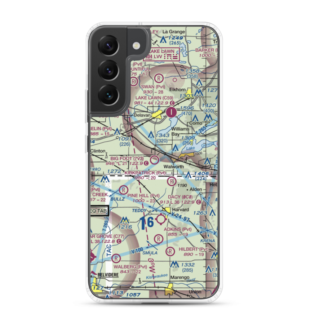 Big Foot Airfield (7V3) VFR Sectional Samsung Case Samsung Galaxy S22 Plus model shown
