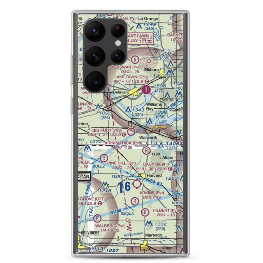 Big Foot Airfield (7V3) VFR Sectional Samsung Case Samsung Galaxy S22 Ultra model shown