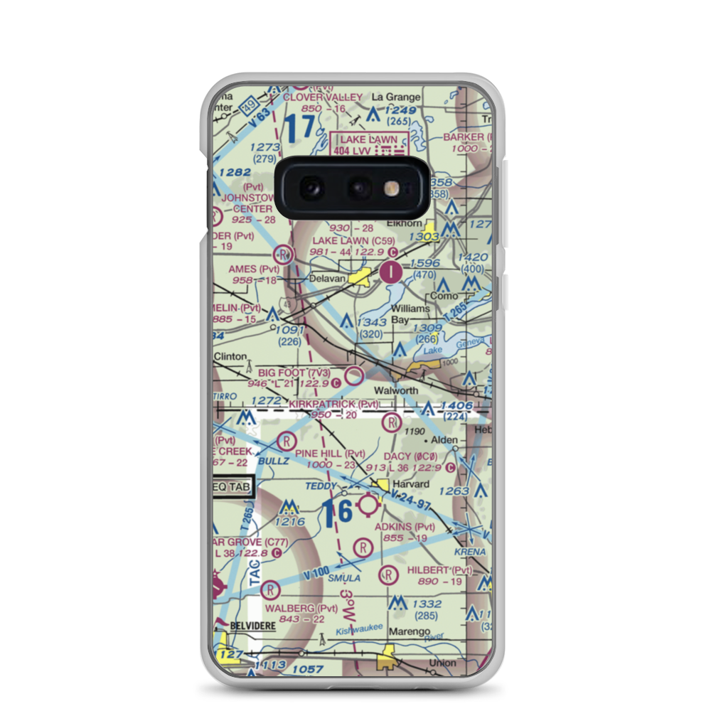 Big Foot Airfield (7V3) VFR Sectional Samsung Case Samsung Galaxy S10e model shown