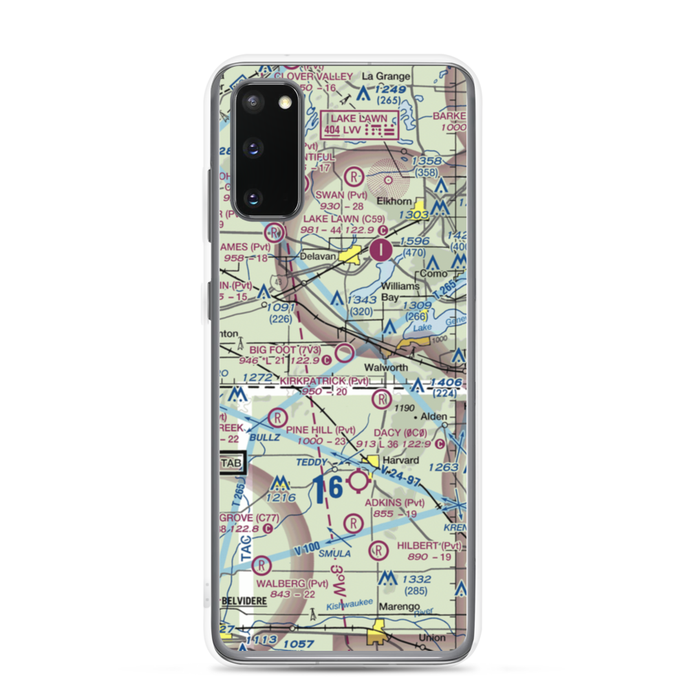 Big Foot Airfield (7V3) VFR Sectional Samsung Case Samsung Galaxy S20 model shown