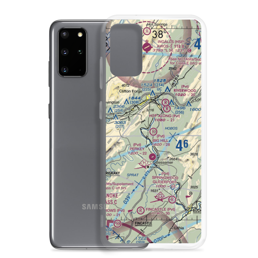 Big Hill Airport (44VA) VFR Sectional Samsung Case Samsung Galaxy S20 Plus model shown