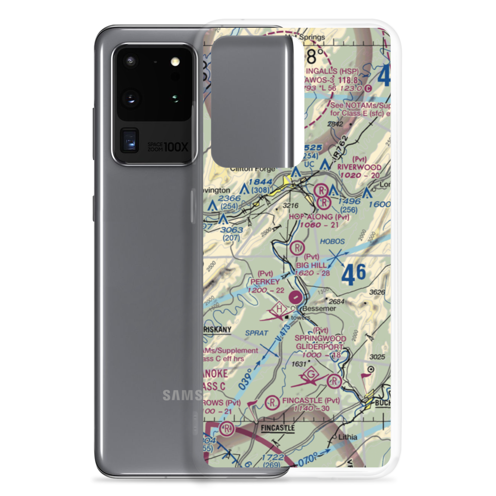 Big Hill Airport (44VA) VFR Sectional Samsung Case Samsung Galaxy S20 Ultra model shown
