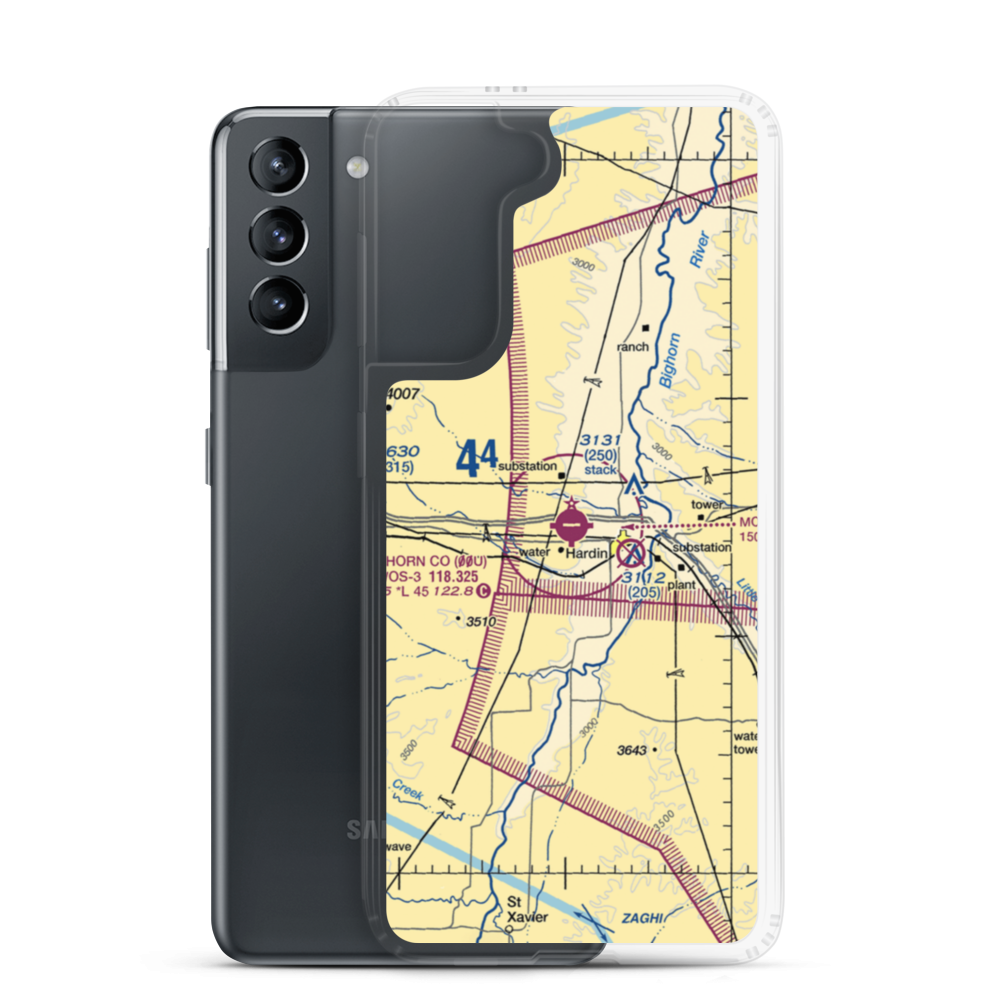 Big Horn County Airport (00U) VFR Sectional Samsung Case Samsung Galaxy S21 model shown