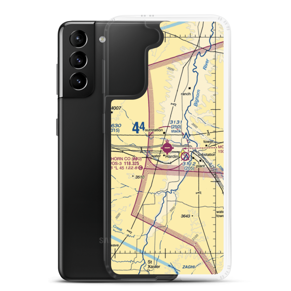 Big Horn County Airport (00U) VFR Sectional Samsung Case Samsung Galaxy S21 Plus model shown