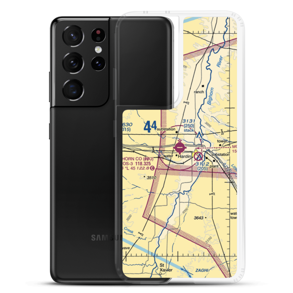 Big Horn County Airport (00U) VFR Sectional Samsung Case Samsung Galaxy S21 Ultra model shown