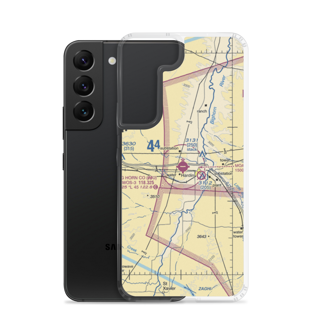 Big Horn County Airport (00U) VFR Sectional Samsung Case Samsung Galaxy S22 model shown