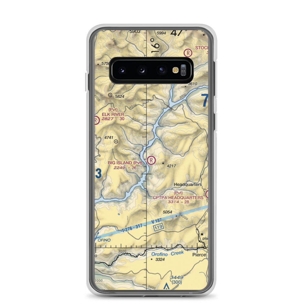 Big Island Airport (ID29) VFR Sectional Samsung Case Samsung Galaxy S10 model shown