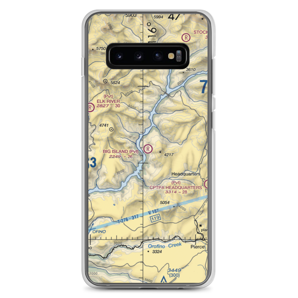 Big Island Airport (ID29) VFR Sectional Samsung Case Samsung Galaxy S10+ model shown