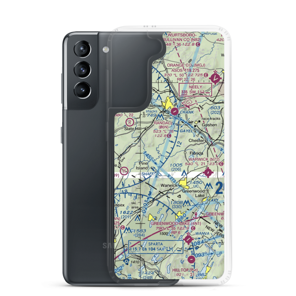 Big Island Airport (NK07) VFR Sectional Samsung Case Samsung Galaxy S21 model shown