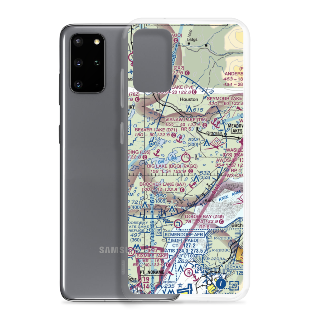 Big Lake Airport (BGQ) VFR Sectional Samsung Case Samsung Galaxy S20 Plus model shown