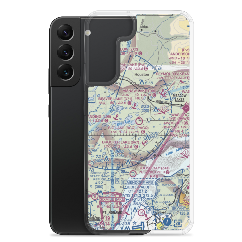 Big Lake Airport (BGQ) VFR Sectional Samsung Case Samsung Galaxy S22 Plus model shown