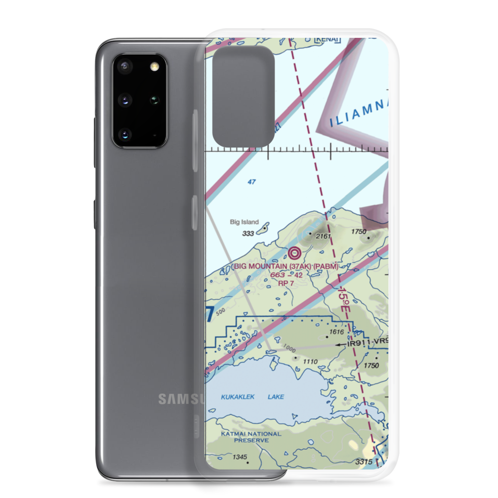 Big Mountain Airport (37AK) VFR Sectional Samsung Case Samsung Galaxy S20 Plus model shown