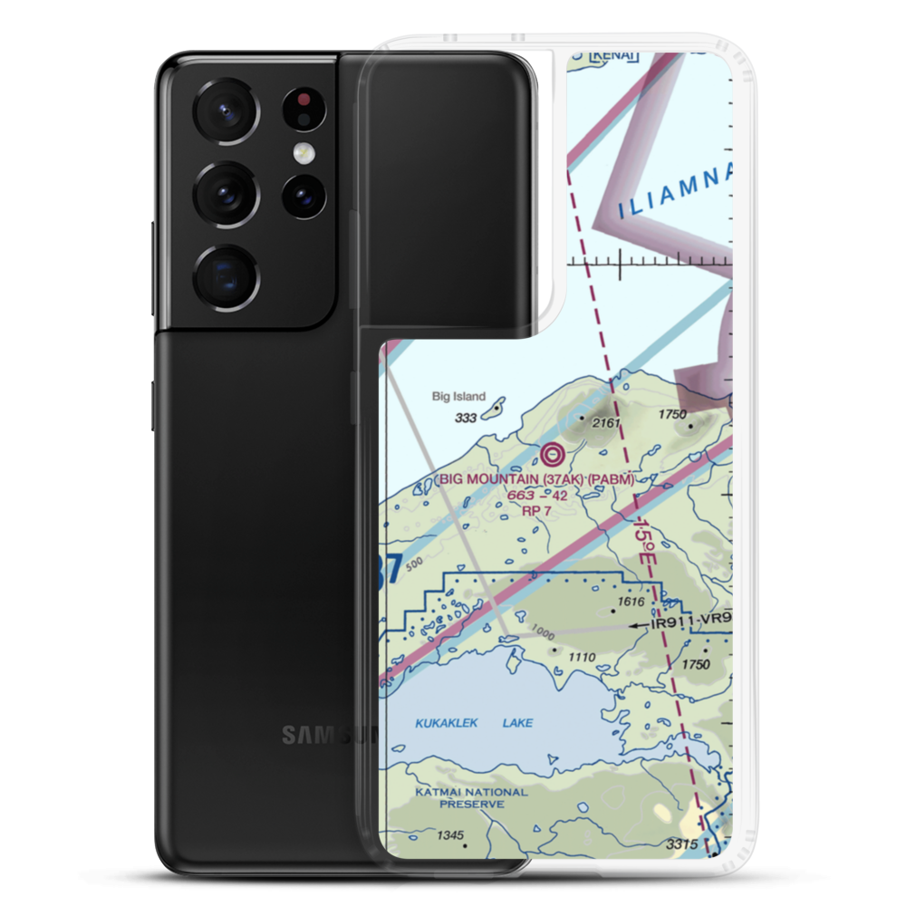 Big Mountain Airport (BMX) VFR Sectional Samsung Case Samsung Galaxy S21 Ultra model shown