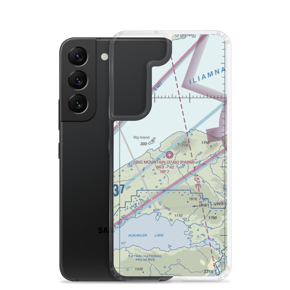 Big Mountain Airport (BMX) VFR Sectional Samsung Case Samsung Galaxy S22 model shown