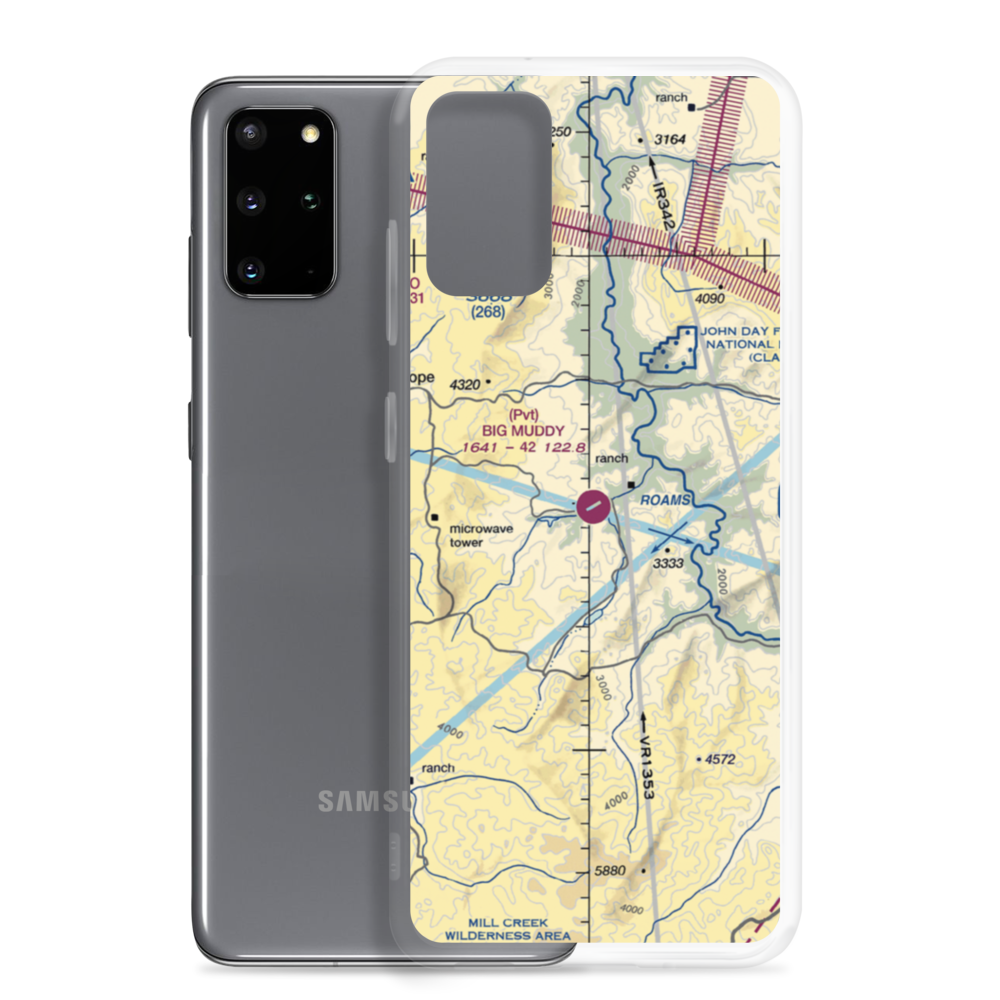 Big Muddy Ranch Airport (2OR1) VFR Sectional Samsung Case Samsung Galaxy S20 Plus model shown
