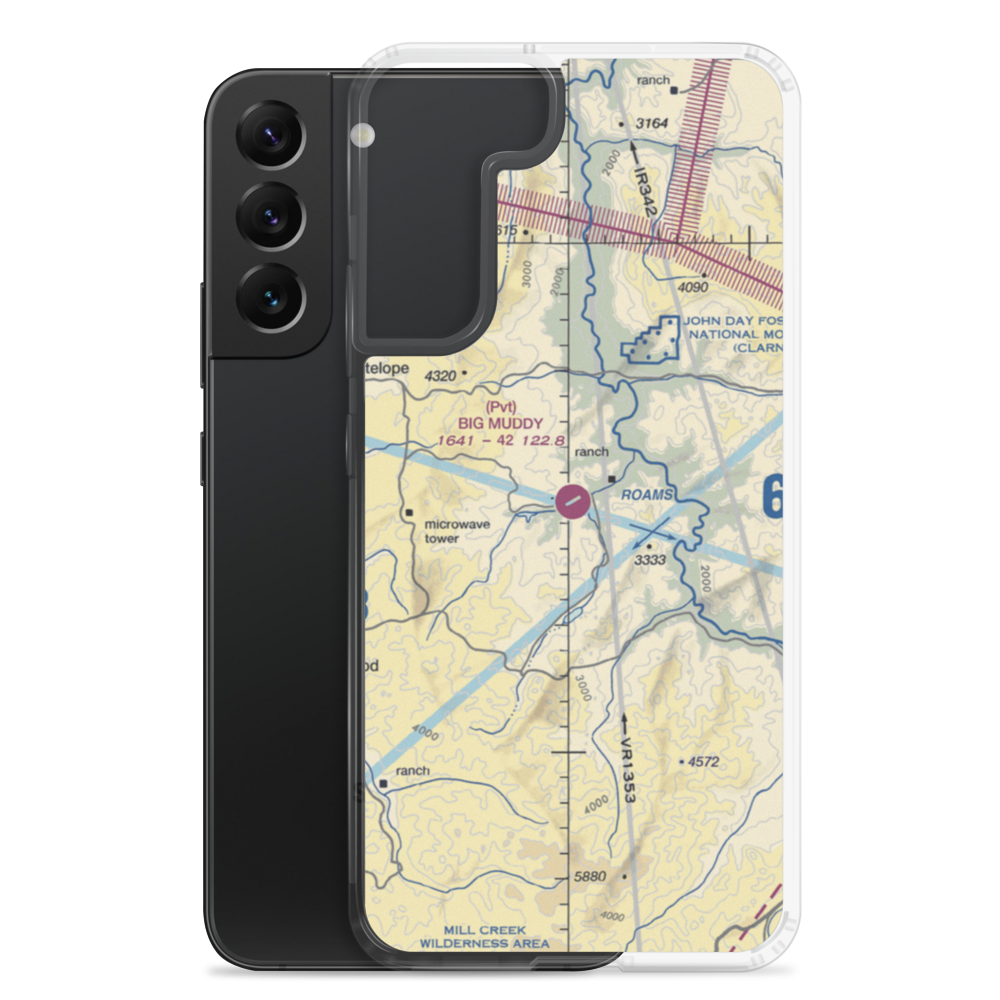 Big Muddy Ranch Airport (2OR1) VFR Sectional Samsung Case Samsung Galaxy S22 Plus model shown