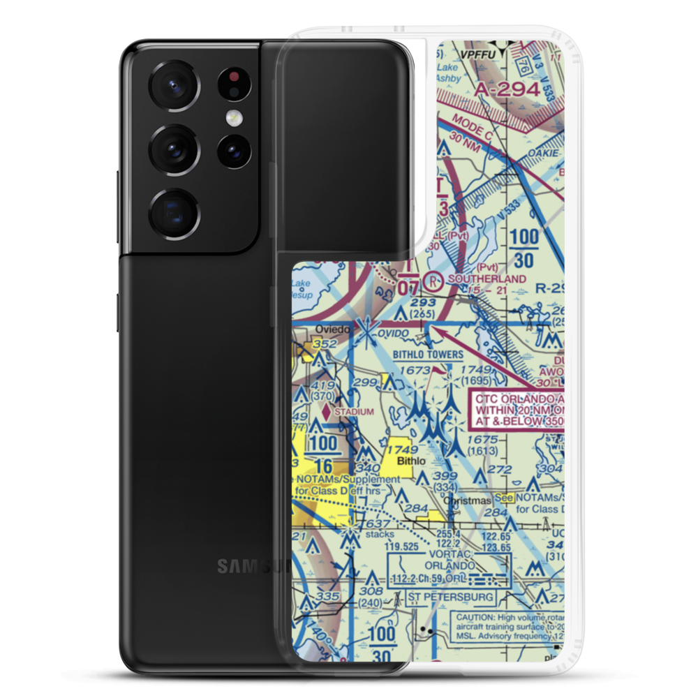 Big Oaks Ranch Airport (6FD2) VFR Sectional Samsung Case Samsung Galaxy S21 Ultra model shown