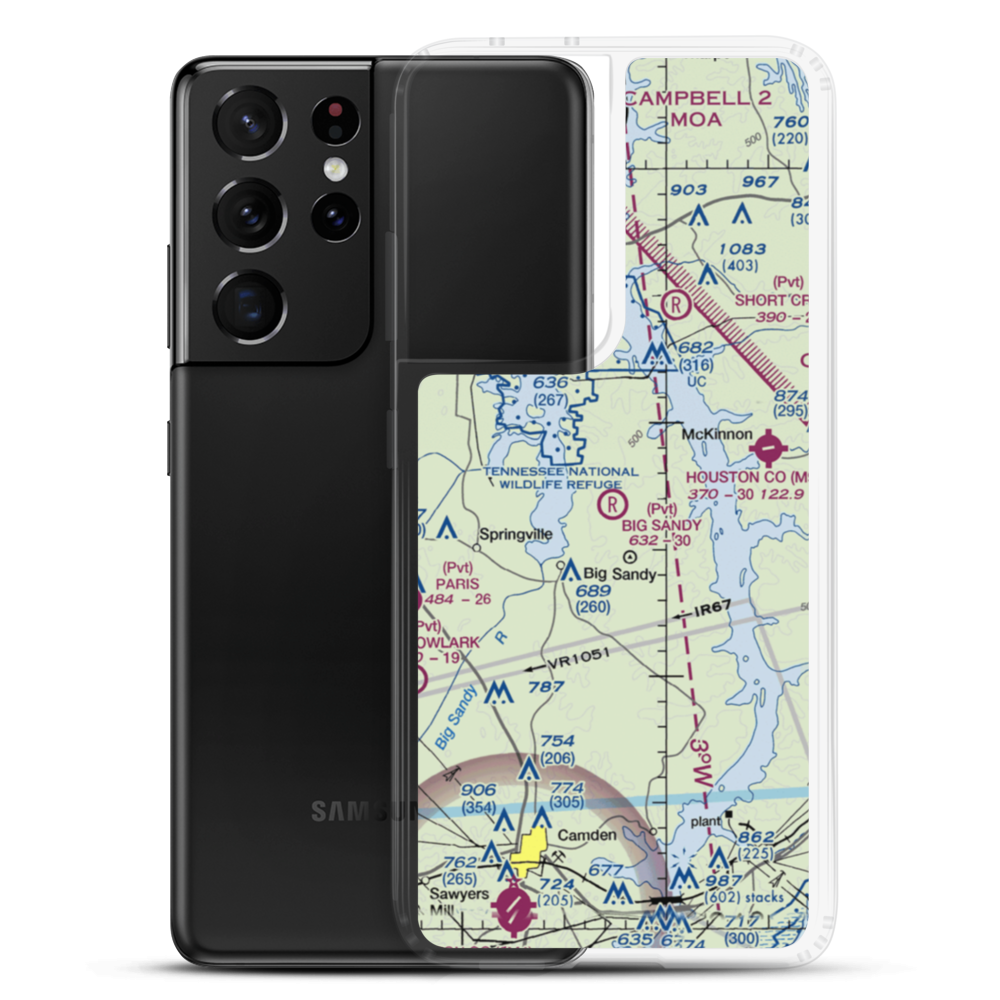 Big Sandy Airpark (39TN) VFR Sectional Samsung Case Samsung Galaxy S21 Ultra model shown