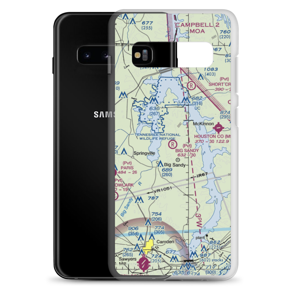 Big Sandy Airpark (39TN) VFR Sectional Samsung Case Samsung Galaxy S10+ model shown
