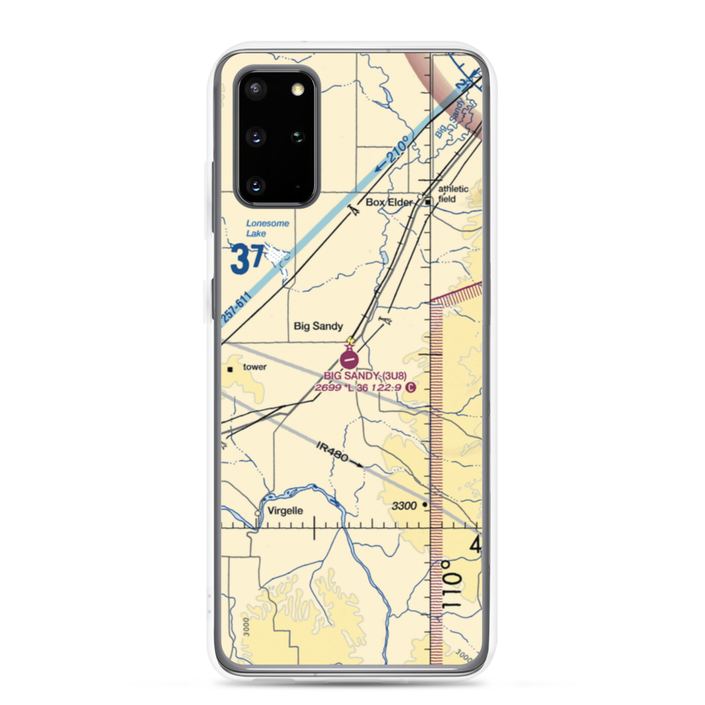 Big Sandy Airport (3U8) VFR Sectional Samsung Case Samsung Galaxy S20 Plus model shown