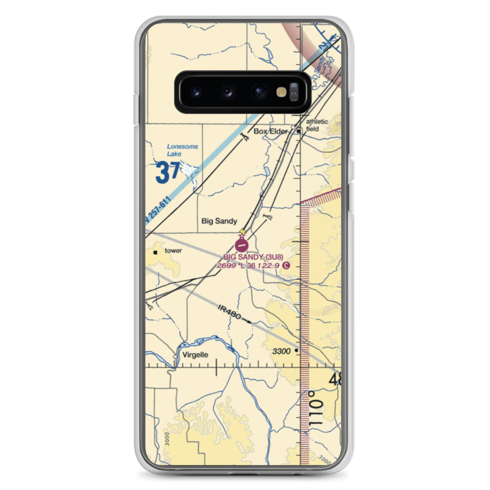 Big Sandy Airport (3U8) VFR Sectional Samsung Case Samsung Galaxy S10+ model shown