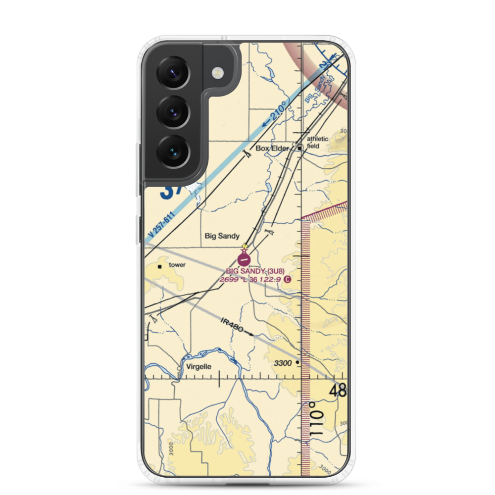 Big Sandy Airport (3U8) VFR Sectional Samsung Case Samsung Galaxy S22 Plus model shown