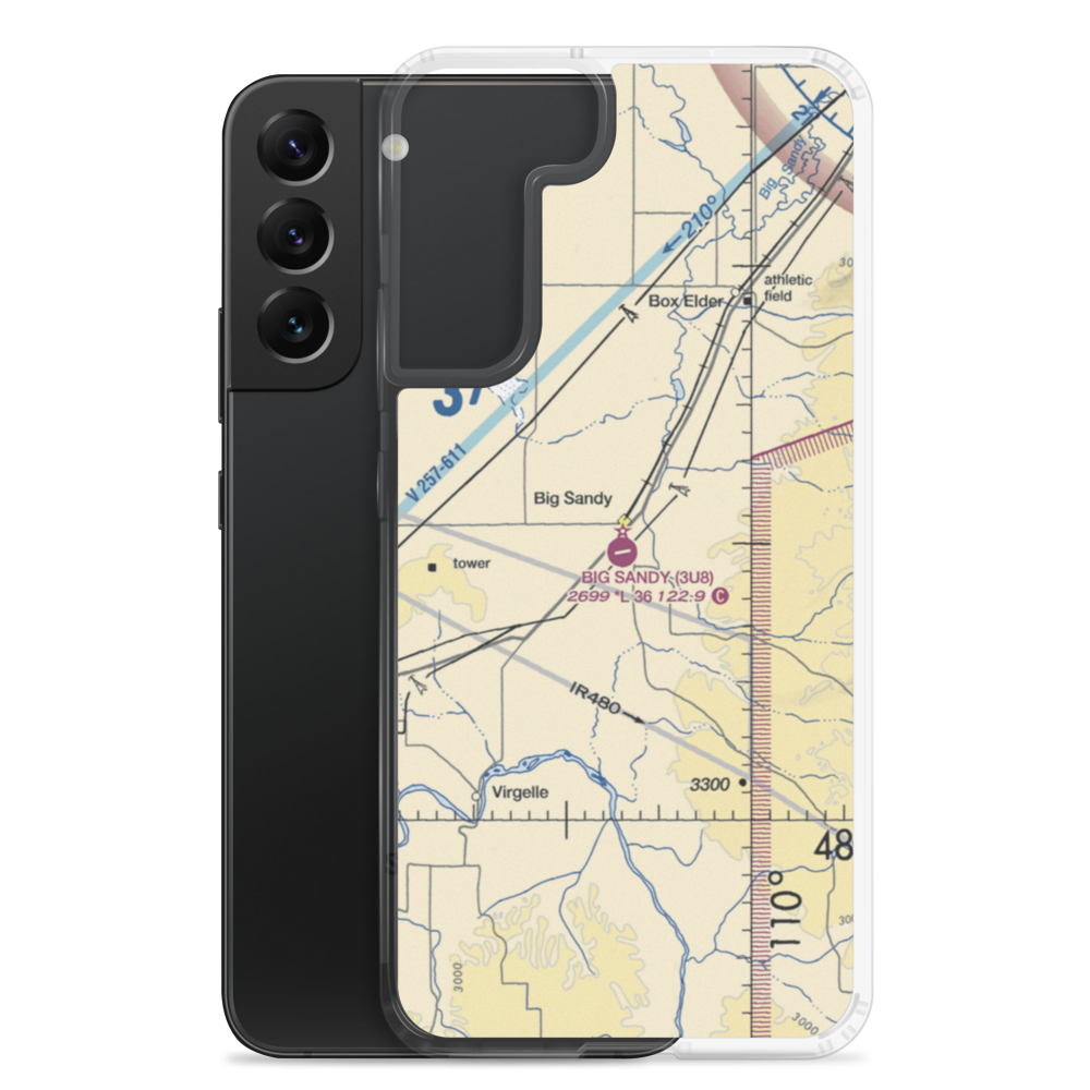 Big Sandy Airport (3U8) VFR Sectional Samsung Case Samsung Galaxy S22 Plus model shown