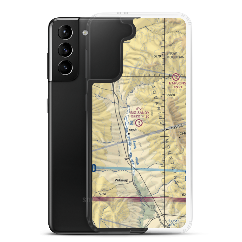 Big Sandy Airport (AZ71) VFR Sectional Samsung Case Samsung Galaxy S21 Plus model shown