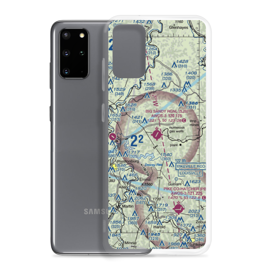 Big Sandy Regional Airport (SJS) VFR Sectional Samsung Case Samsung Galaxy S20 Plus model shown