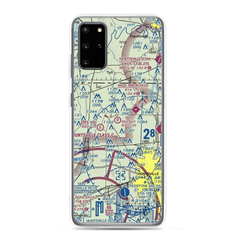 Big Sky Airport (AL93) VFR Sectional Samsung Case Samsung Galaxy S20 Plus model shown