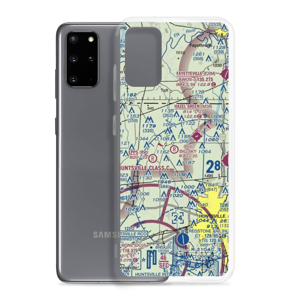 Big Sky Airport (AL93) VFR Sectional Samsung Case Samsung Galaxy S20 Plus model shown