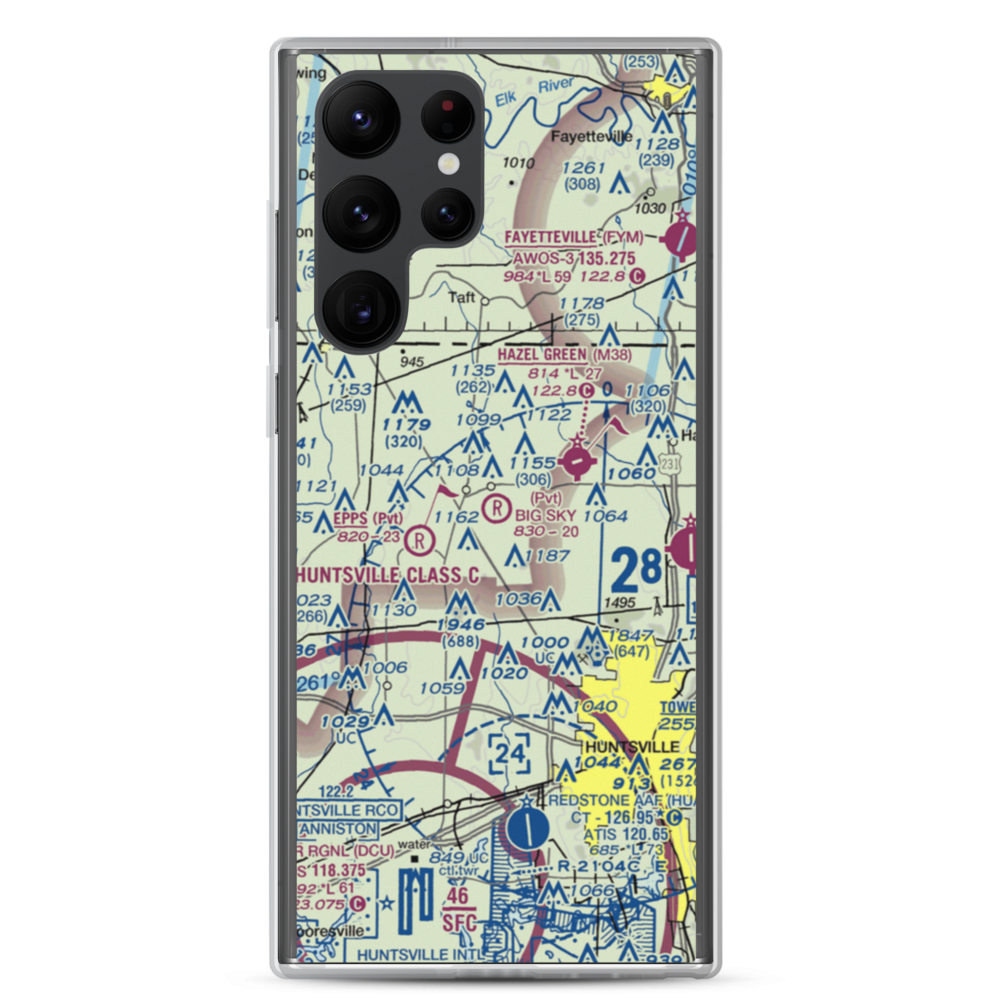 Big Sky Airport (AL93) VFR Sectional Samsung Case Samsung Galaxy S22 Ultra model shown