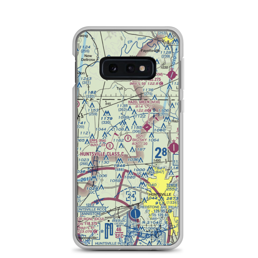 Big Sky Airport (AL93) VFR Sectional Samsung Case Samsung Galaxy S10e model shown