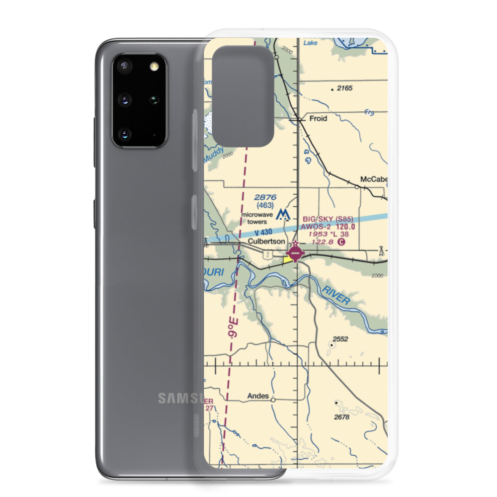 Big Sky Field (S85) VFR Sectional Samsung Case Samsung Galaxy S20 Plus model shown