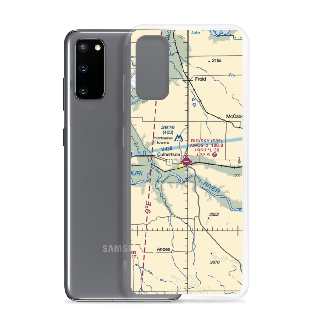 Big Sky Field (S85) VFR Sectional Samsung Case Samsung Galaxy S20 model shown