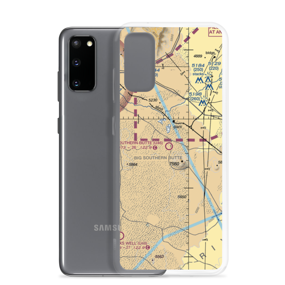 Big Southern Butte Airport (U46) VFR Sectional Samsung Case Samsung Galaxy S20 model shown