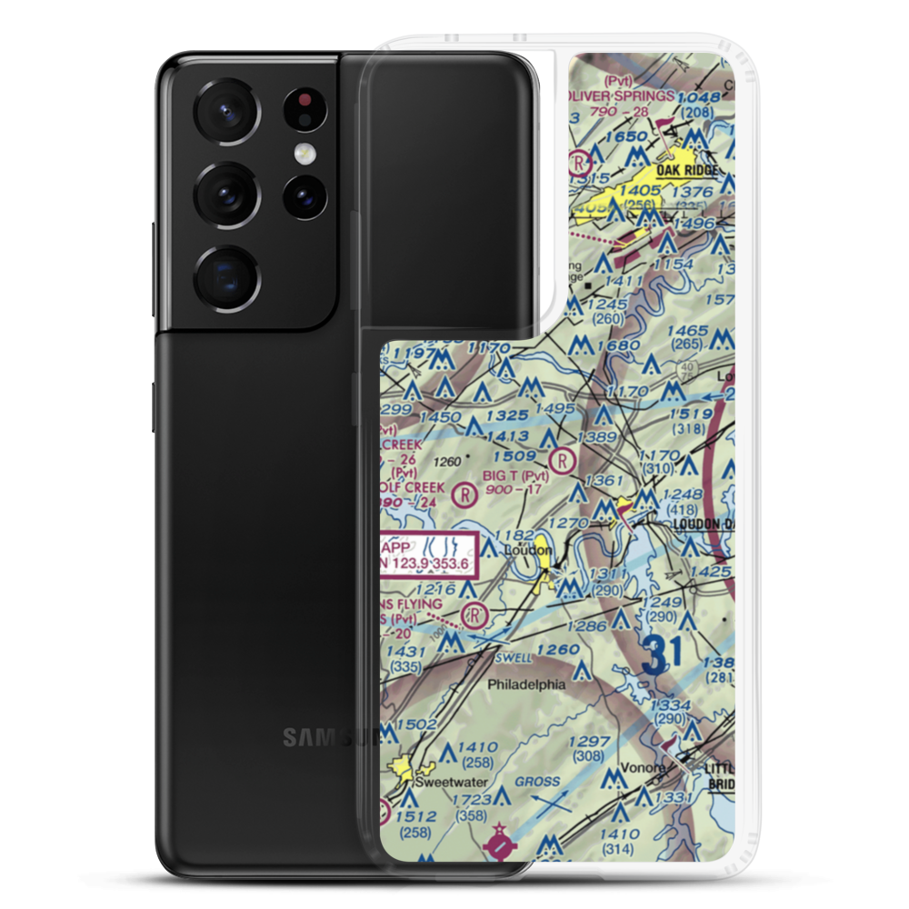 Big T Airport (80TN) VFR Sectional Samsung Case Samsung Galaxy S21 Ultra model shown