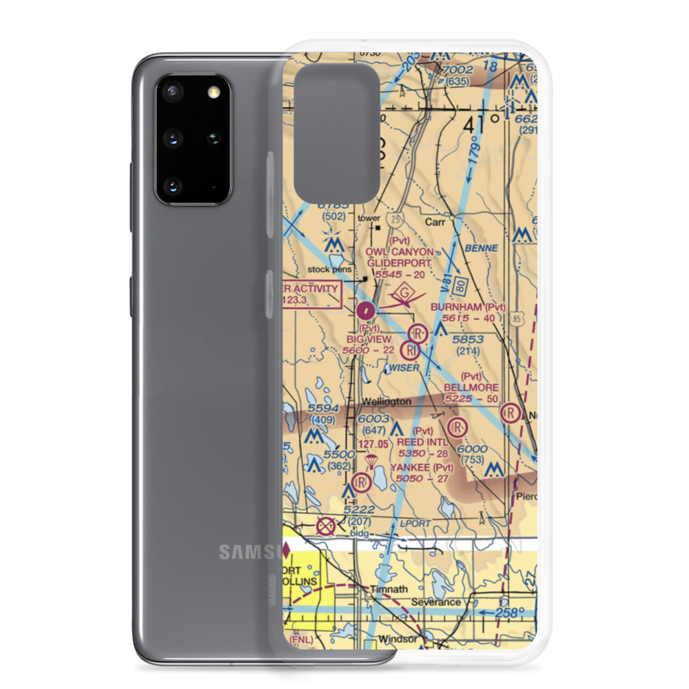 Big View Airport (CO67) VFR Sectional Samsung Case Samsung Galaxy S20 Plus model shown