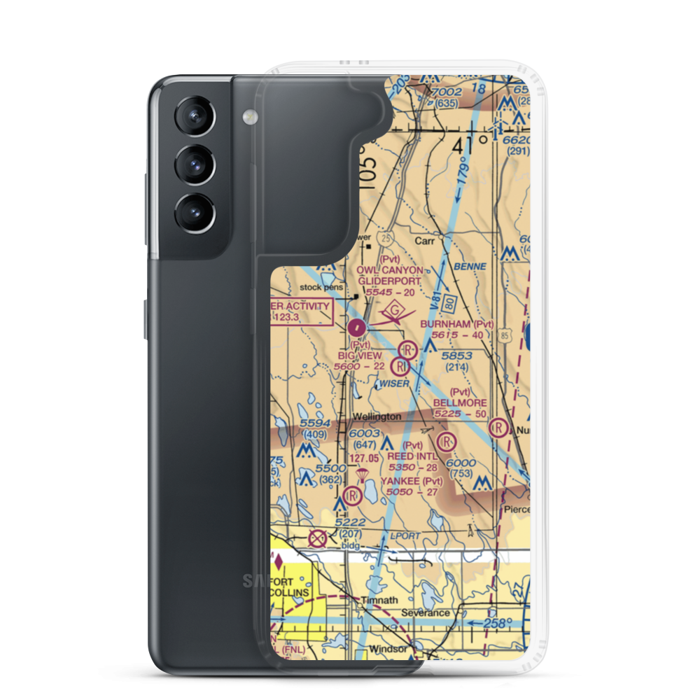 Big View Airport (CO67) VFR Sectional Samsung Case Samsung Galaxy S21 model shown