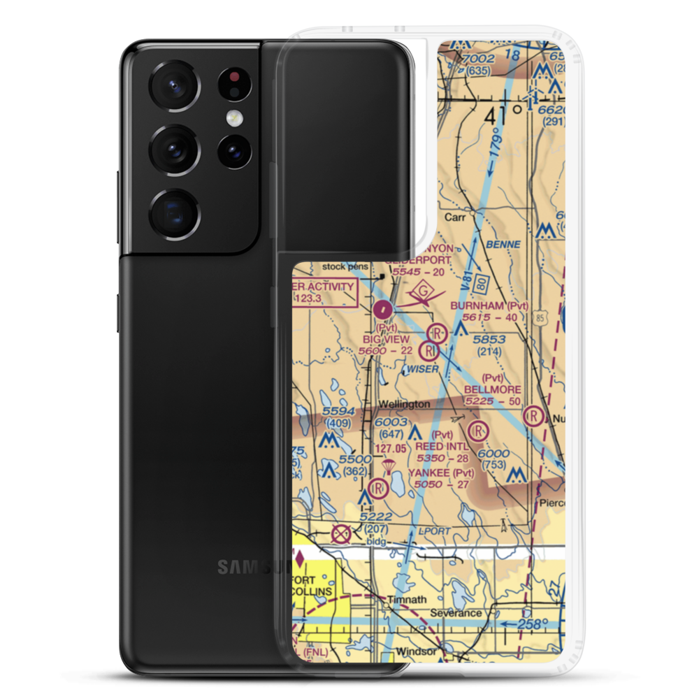 Big View Airport (CO67) VFR Sectional Samsung Case Samsung Galaxy S21 Ultra model shown
