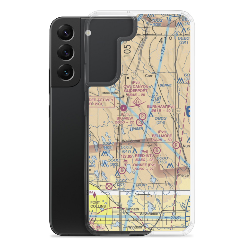 Big View Airport (CO67) VFR Sectional Samsung Case Samsung Galaxy S22 Plus model shown