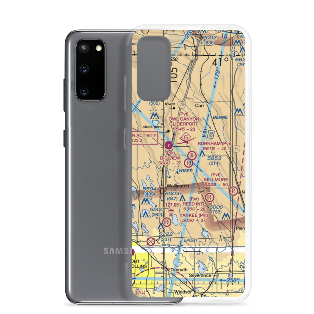 Big View Airport (CO67) VFR Sectional Samsung Case Samsung Galaxy S20 model shown