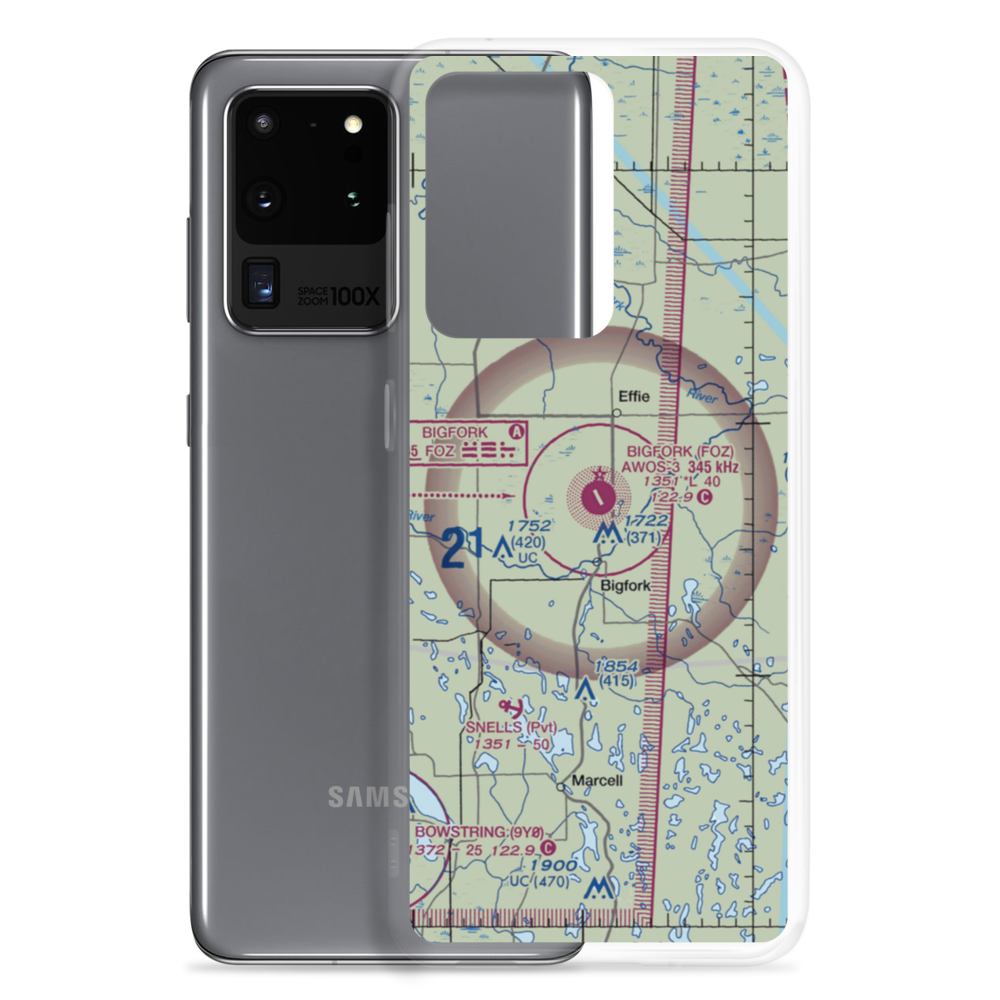 Bigfork Municipal Airport (FOZ) VFR Sectional Samsung Case Samsung Galaxy S20 Ultra model shown