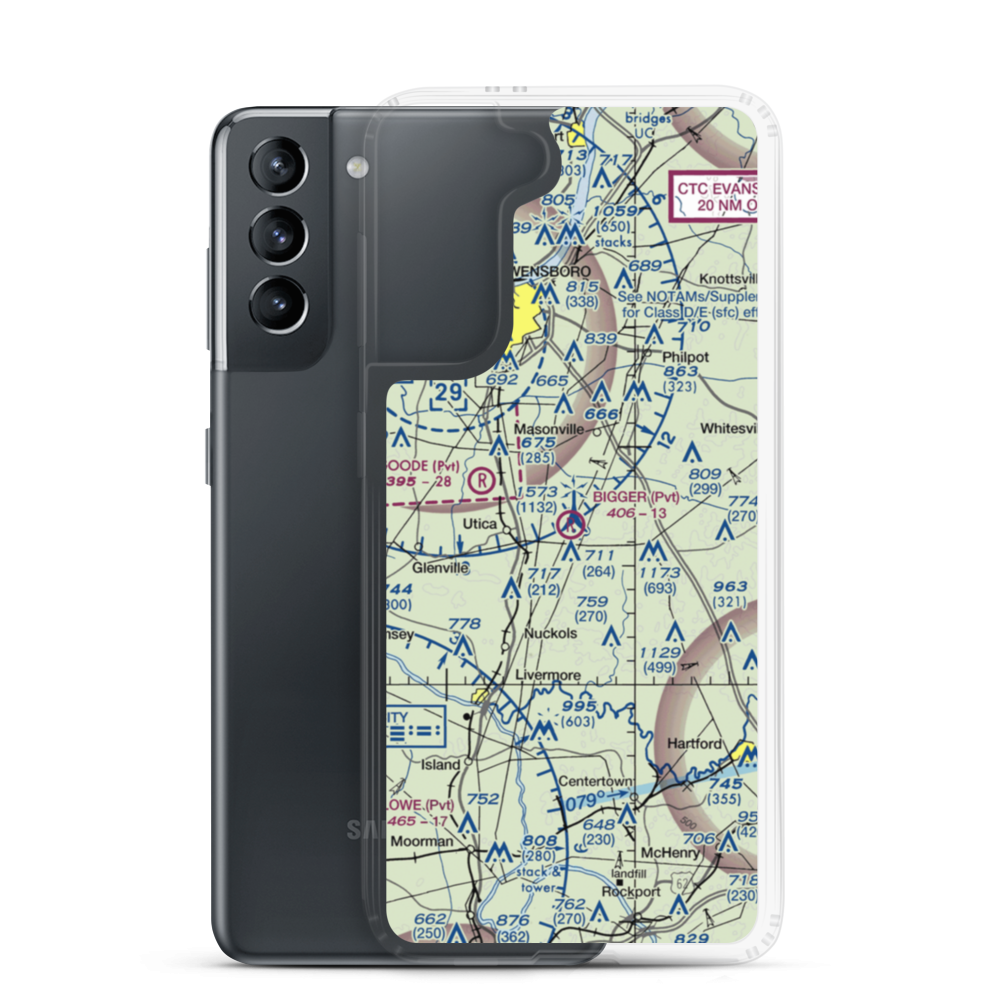 Bigger (Stol) STOLport (33KY) VFR Sectional Samsung Case Samsung Galaxy S21 model shown