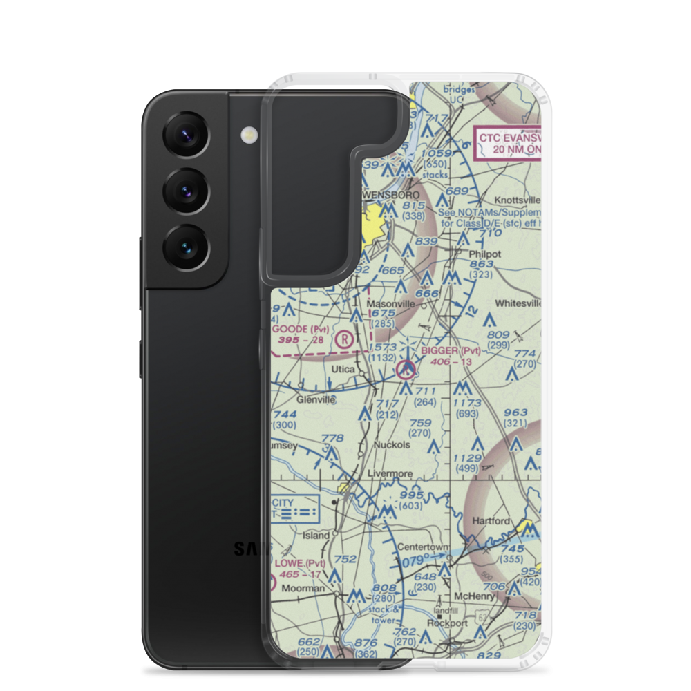 Bigger (Stol) STOLport (33KY) VFR Sectional Samsung Case Samsung Galaxy S22 model shown