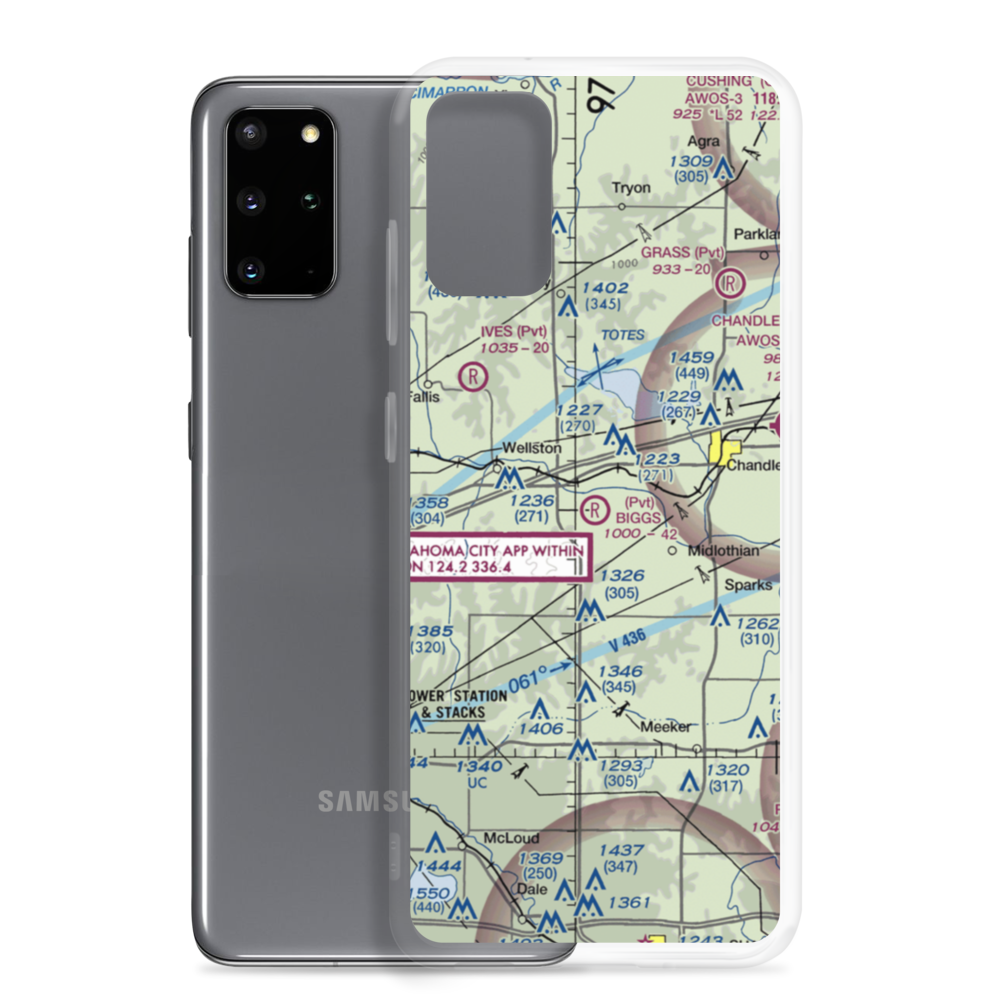 Biggs Skypatch Airport (43OK) VFR Sectional Samsung Case Samsung Galaxy S20 Plus model shown
