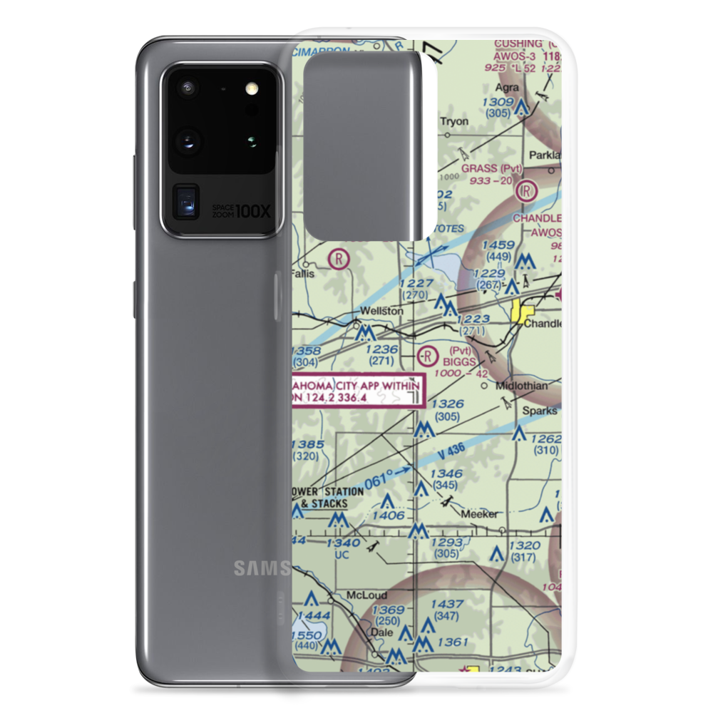 Biggs Skypatch Airport (43OK) VFR Sectional Samsung Case Samsung Galaxy S20 Ultra model shown